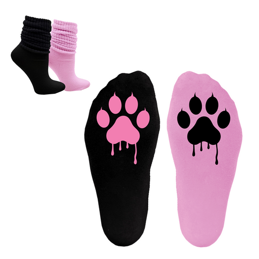 Aminal Paw Socks - Pink/Black Hellcat